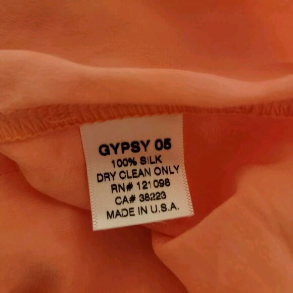 Gypsy 05 Silk Dress Size Small S Orange Pink Ombre Beachy Sunset - Picture 3 of 7